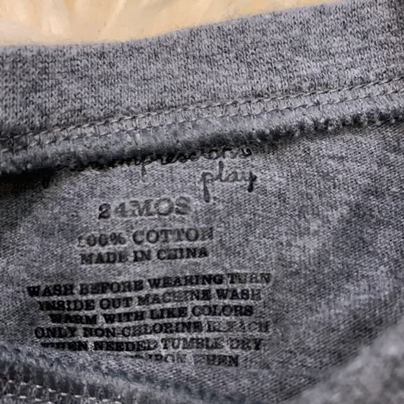 First Impressions Long-Sleeve Shirts in Gray Army Animal Print in size 24M - Picture 7 of 8